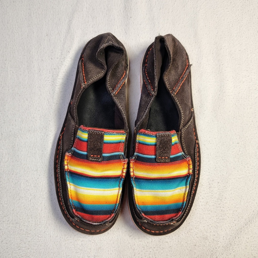Ariat Cruiser Slip On Loafer Women Size 10B Brown Serape Striped Shoe 10021153 - Picture 3 of 9